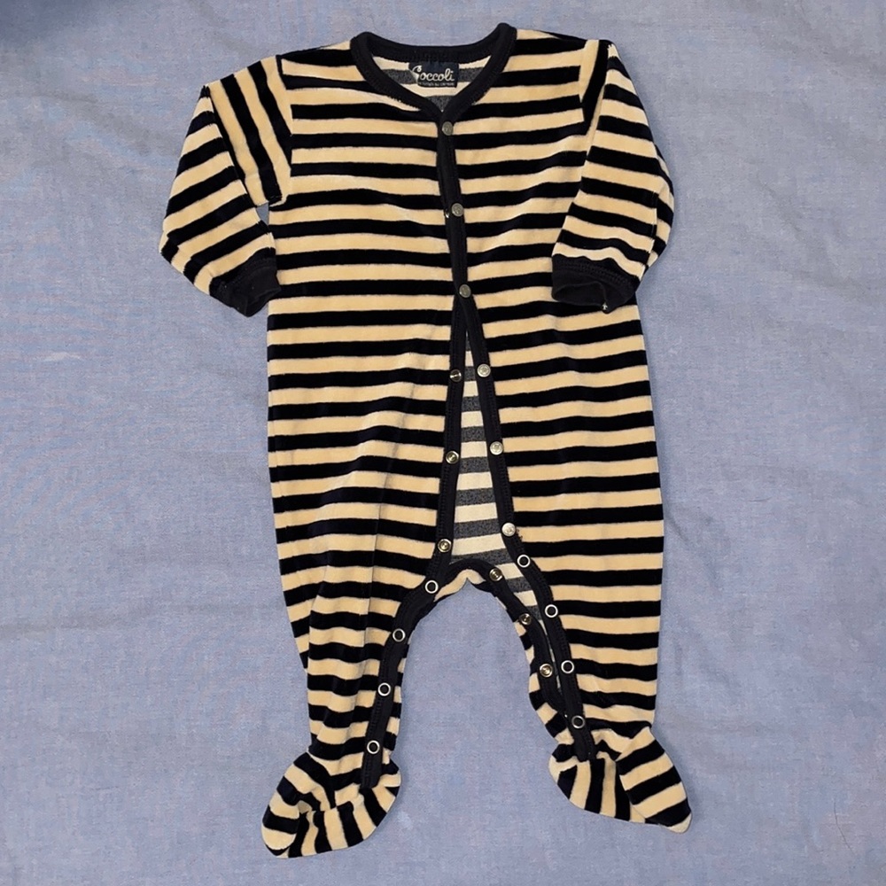 Coccoli 6M Boys velour style footie